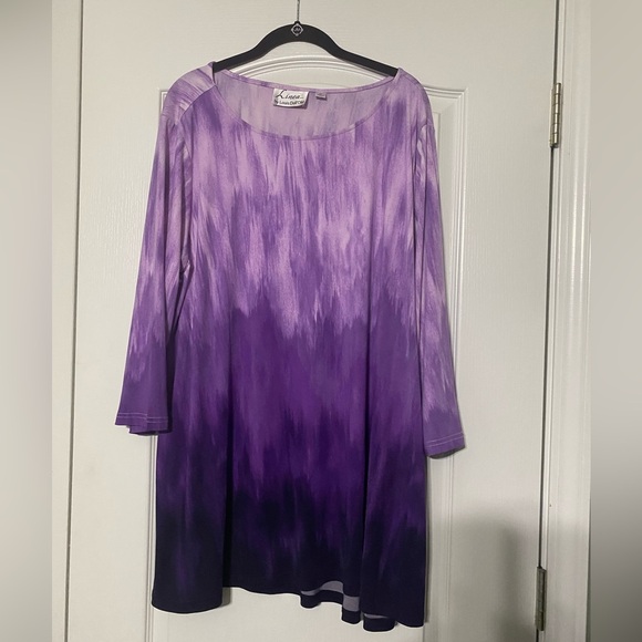 Linea Women's Purple Ombre Top Size 3X - Picture 1 of 2